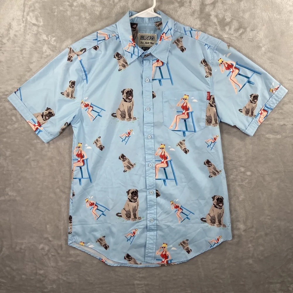 Sandlot Pattern Summer BBQ Button Up
